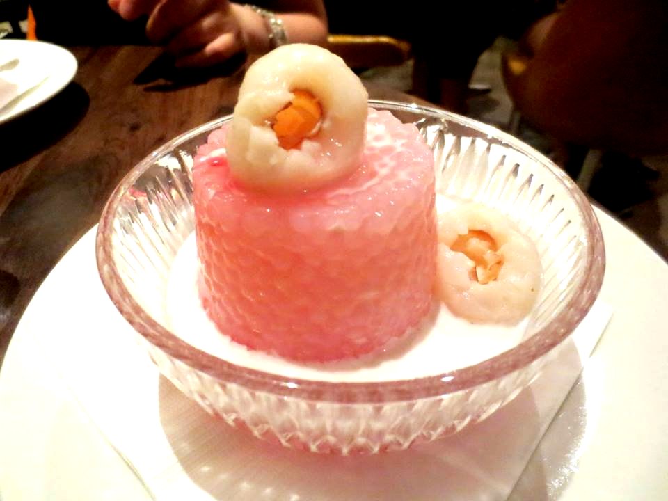 Rose Lychee Sago Pudding