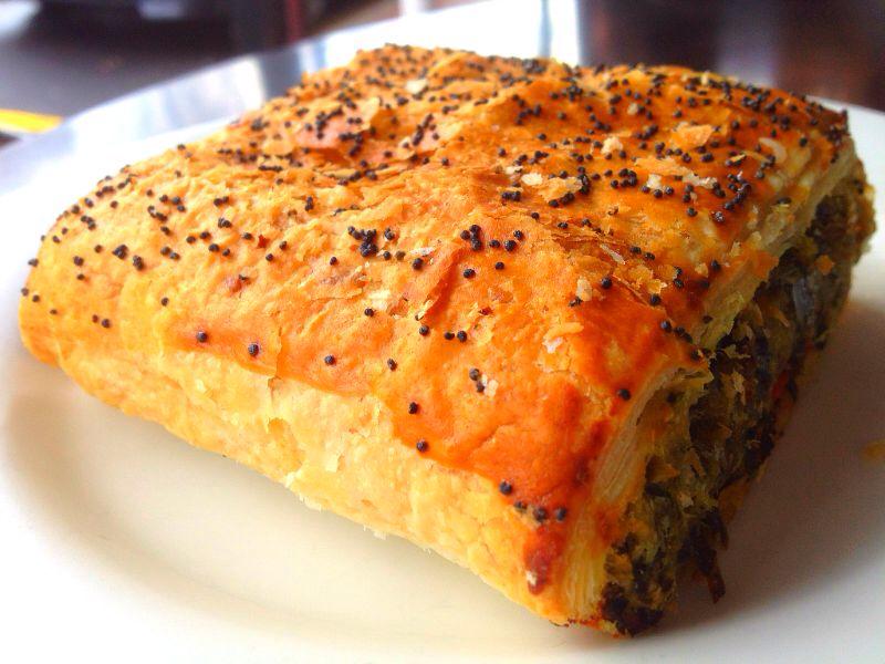 Spinach, Potato and Tomato Square
