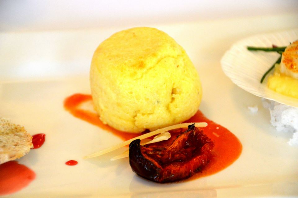 Twice Cooked Polenta Souffle