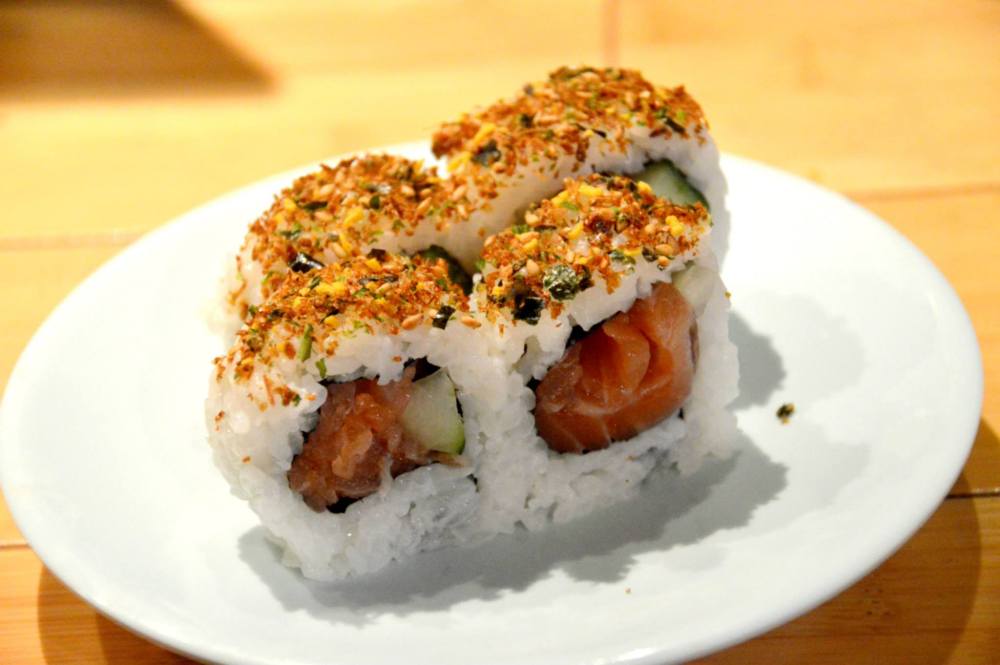 Salmon and Cucumber Sushi