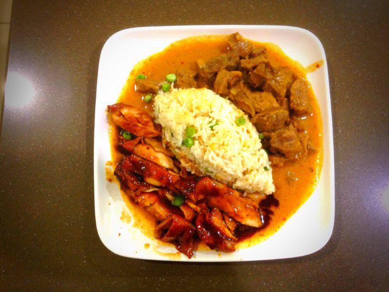 Teriyaki Chicken and Massaman Beef