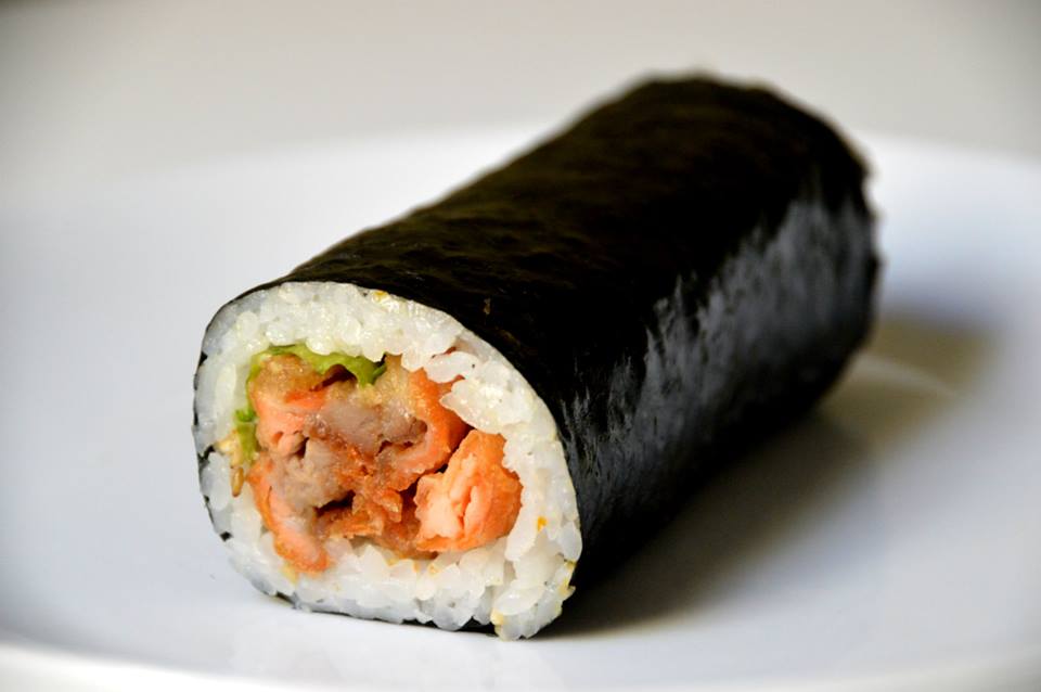 Grilled Salmon Sushi