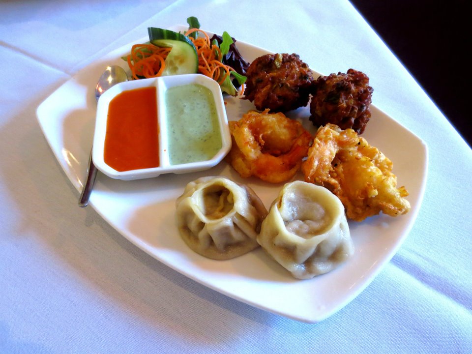 Momo, Tempura Prawns, Phulaura