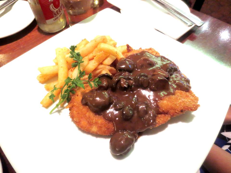 Chicken Schnitzel with Mushroom Sauce