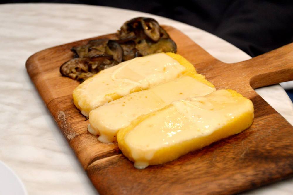 Polenta, Cheese and Mushrooms