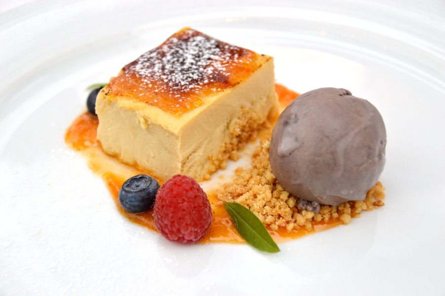 Persimmon and Lemon Verbena Brulee