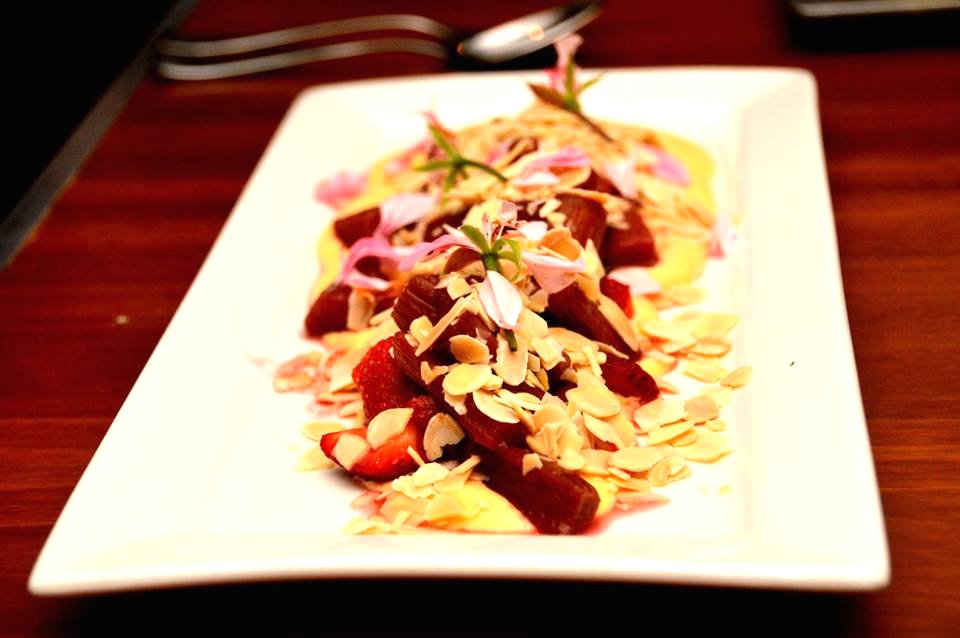 Poached Rhubarb and Strawberry