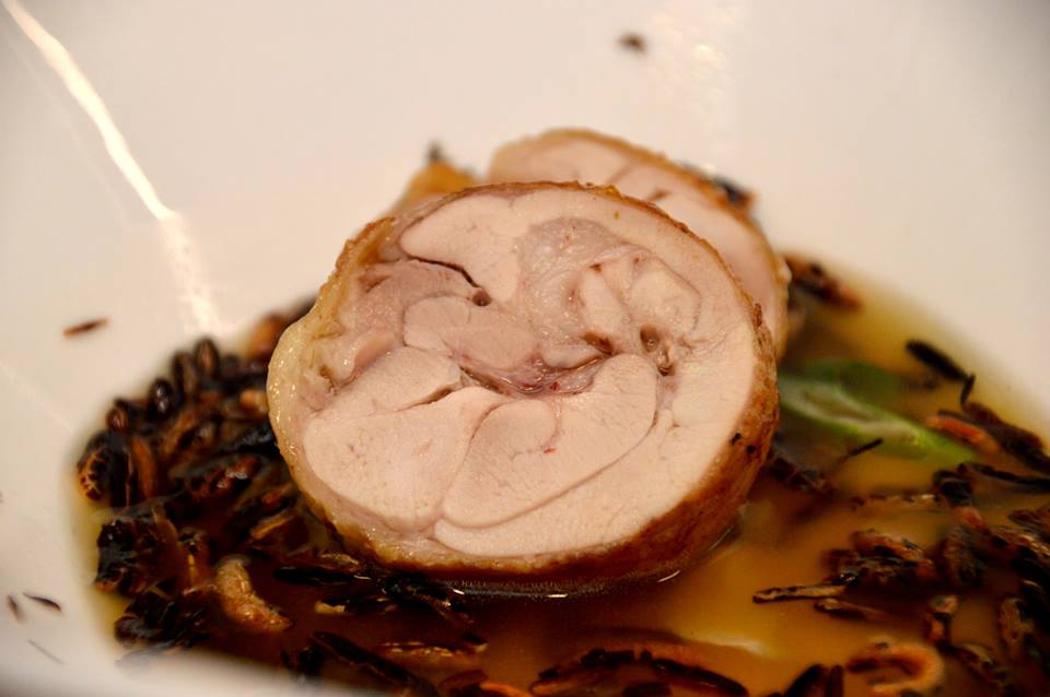 Poached Chicken in Ginger Broth and Wild Rice