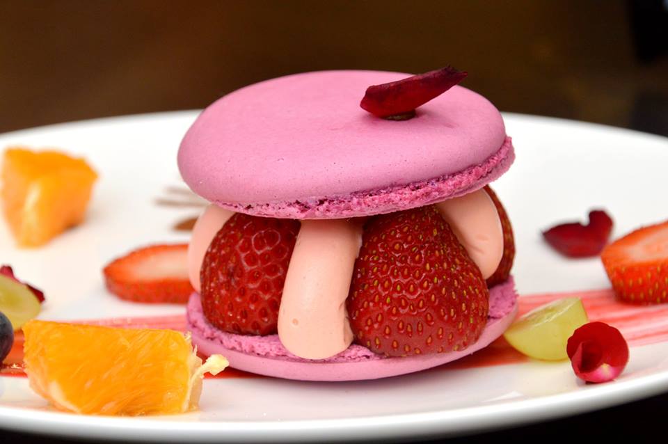 Pink Macaroon Burger