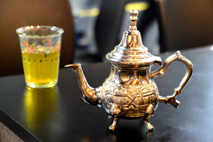 Fresh Mint Tea with Toasted Pine Seeds