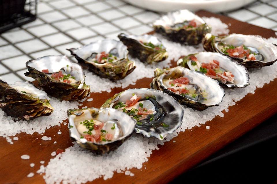 Oysters with Bacon and Chives