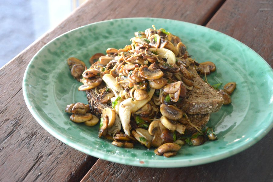 Herb Mushroom Toast