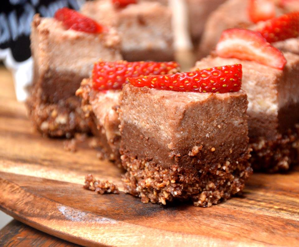 Triple Choc Swirl Cashew Cheesecake