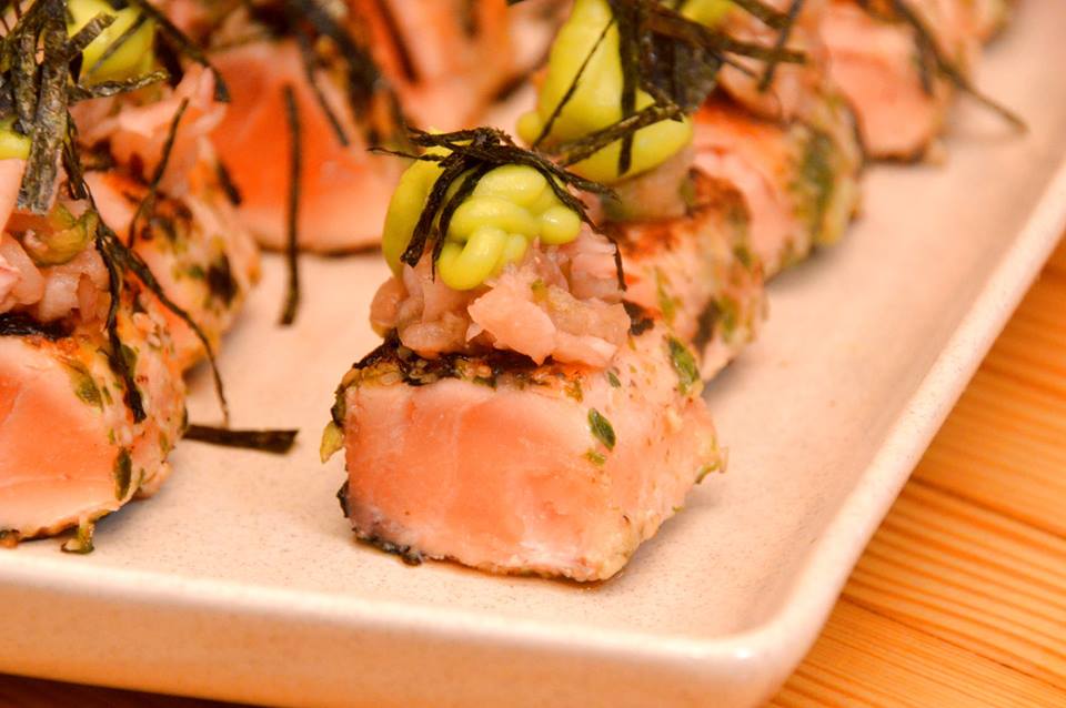 Seared Salmon with Unami Crust