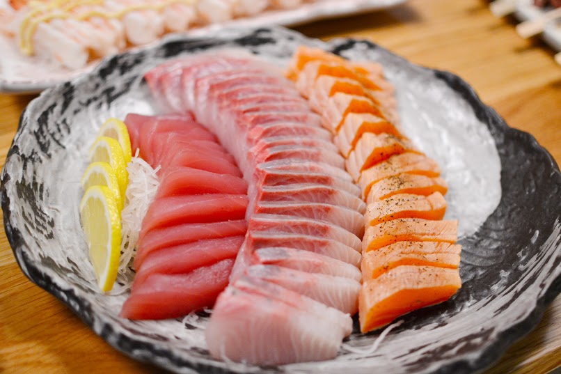 Tuna, Kingfish and Salmon Sashimi