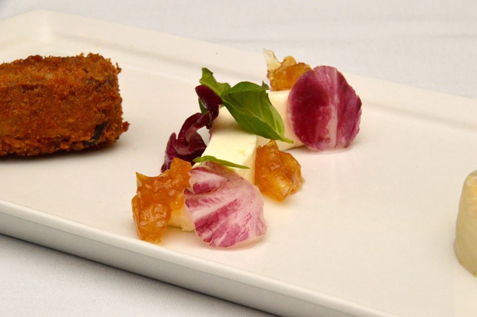 Goat's Cheese Mousse, Radicchio, Basil and Lemon Jam