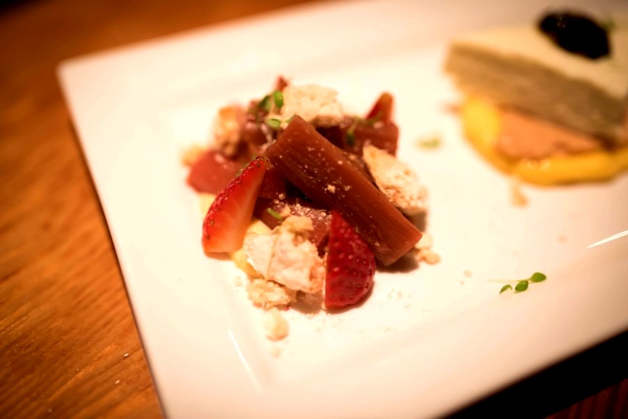 Poached Rhubarb and Strawberry