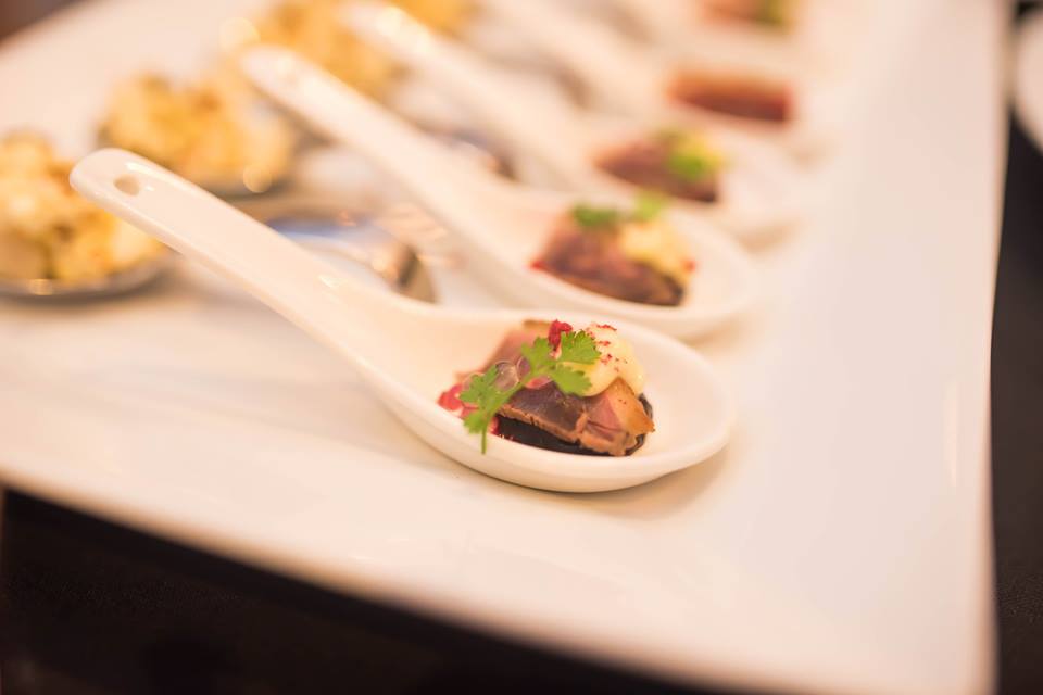 Cured Duck Breast with Beetroot Jelly and Freeze Dried Raspberry